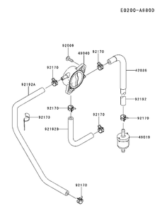Fuel Valve Diagram and Parts List for FS691V-BS19 2017-09 Husqvarna Engine