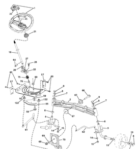 Steering Diagram and Parts List for TS142 (96043031400)(2019-07) Husqvarna Lawn Tractor