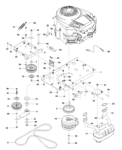 Engine Plate Diagram and Parts List for MZ61 (967277502)(2013-11) Husqvarna Lawn Mower