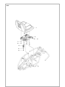 Seat Diagram and Parts List for R112C (967178402)(2021-01) Husqvarna Lawn Mower