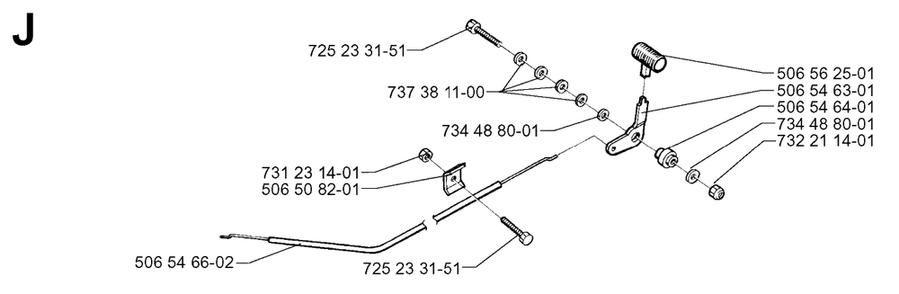 Controls 3 Diagram and Parts List for R850HST 1997-03 Husqvarna Lawn Tractor