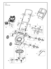 Part Location Diagram of 603003411 Husqvarna Panel, Cowl, Upper, B,moff