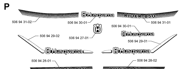 Part Location Diagram of 5069428-01 Husqvarna Decal