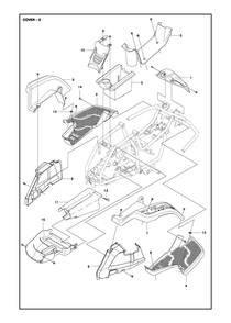 Cover Diagram and Parts List for R112C52014-2021  Husqvarna Lawn Tractor