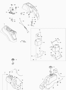 Ignition System Diagram and Parts List for Z254  Husqvarna Lawn Mower