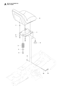 Seat Diagram and Parts List for RIDER16 (965161601)(2007-06) Husqvarna Lawn Mower