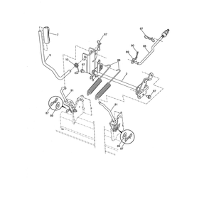 Mower Lift Diagram and Parts List for LGT24K54 240470 Husqvarna Lawn Tractor
