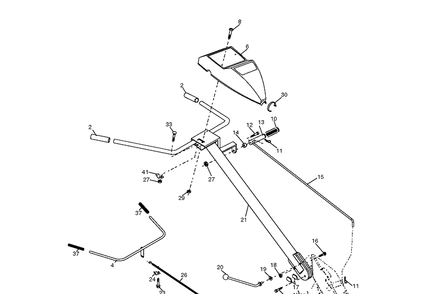 Handle And Controls Diagram and Parts List for 500RTTA (500HRTTA)(2003-11) Husqvarna Cultivator