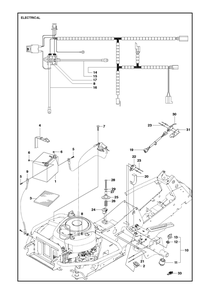 Electrical Diagram and Parts List for R214TC2017-2021  Husqvarna Lawn Tractor