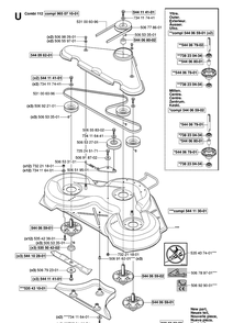 Part Location Diagram of 965071001 Husqvarna Jonsered deck 112 combi