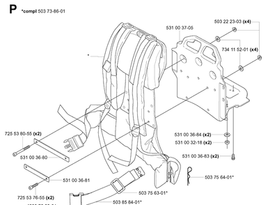Part Location Diagram of 531003683 Husqvarna Screw