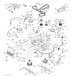 Mower Deck / Cutting Deck Diagram and Parts List for TC138L (96051018900)(2019-08) Husqvarna Lawn Tractor