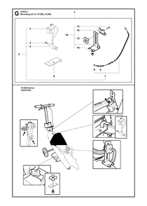 Controls Diagram and Parts List for KV03 2007-01 Husqvarna Hand Truck & Dolly