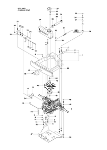 Chassis Rear Diagram and Parts List for PF21AWD (965192501)(2010-07) Husqvarna Lawn Tractor