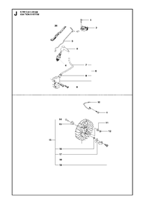 Ignition System Diagram and Parts List for K760CUT-N-BREAK 2013-06 Husqvarna Circular Saw