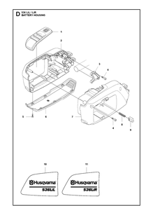 Housing Diagram and Parts List for 536LIR 2012-07 Husqvarna Brush Cutter