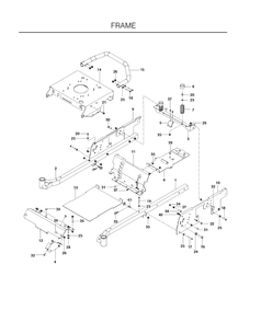 Frame Diagram and Parts List for RZ3016CA (966612302)(2011-03) Husqvarna Lawn Mower