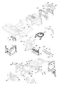Chassis And Enclosures Diagram and Parts List for LTH2042 (954571953-B)(2004-01) Husqvarna Lawn Tractor