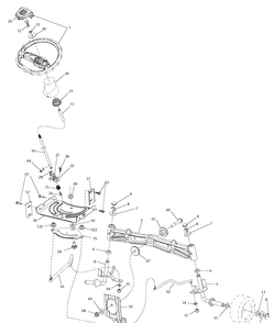 Steering Diagram and Parts List for TS142L  Husqvarna Lawn Tractor