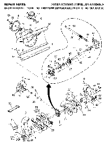 Auger Housing And Impeller Diagram and Parts List for 10527SBE (96193000900, 961930009)(2006-05) Husqvarna Snow Blower