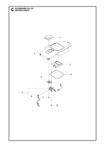 Center Consol Diagram and Parts List for 550 2018 Husqvarna Lawn Mower