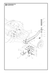 Chassis Right Diagram and Parts List for R180 ARCR5180v1 Husqvarna Lawn Tractor Accessories