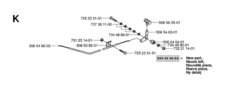 Controls Diagram and Parts List for R15C (965070501)(2006-01) Husqvarna Lawn Tractor