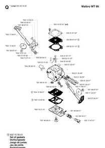 Carburetor Details Diagram and Parts List for 245R 20023100001-Current Husqvarna Brush Cutter