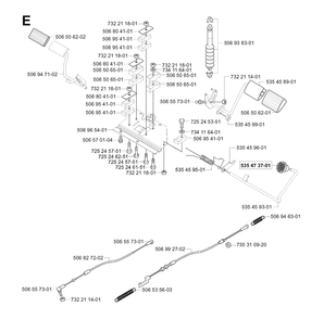 Pedals Diagram and Parts List for PF18 (953522401)(2004-06) Husqvarna Lawn Tractor