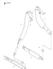 Harness Diagram and Parts List for 150BF 20071800001-20084000000 Husqvarna Leaf Blower / Vacuum