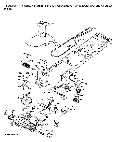 Drive Diagram and Parts List for YT1942T (96043000300, 960430003)(2006-05) Husqvarna Lawn Tractor