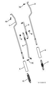 Handles 2 Diagram and Parts List for 1827SB (961930047)(2009-07) Husqvarna Snow Blower