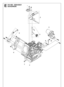 Governor Diagram and Parts List for 529448601 2018-10 Husqvarna Engine