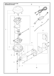 Reference Station Diagram and Parts List for 520EPOS  Husqvarna Lawn Mower