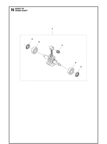 Crankshaft Diagram and Parts List for 545RXTAT  Husqvarna Brush Cutter