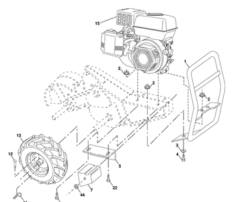 Mainframe Right Side Diagram and Parts List for DRT900 (96093000803)(2009-04) Husqvarna Tiller