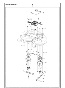 85cm Cutting Deck Diagram and Parts List for R112IC 967848201 Husqvarna Lawn Mower