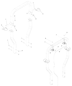 Part Location Diagram of 539110966 Husqvarna ROPS, COMPLETE w/ SEAT BELT