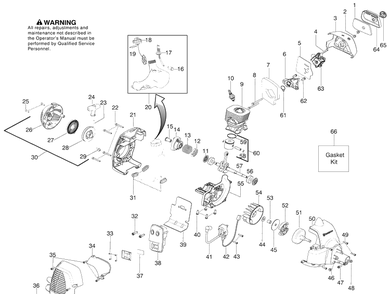 Engine Diagram and Parts List for 128C (530165592)(2009-09) Husqvarna Trimmer