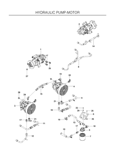 Part Location Diagram of 574889501 Husqvarna LINE, HYD, PUMP