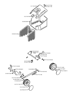Wheel And Depth Stake Assembly 4 Diagram and Parts List for 43EL ROYAL Husqvarna Lawn Mower