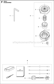 Accessories Diagram and Parts List for 520ILX  Husqvarna Trimmer