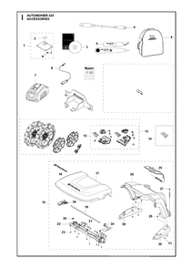Accessories Diagram and Parts List for 420 2016-02 Husqvarna Lawn Mower