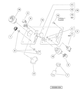 Electrical Components, Instrument Panel, Diesel Vehicles Diagram and Parts List for HUV4420G 2006-11 Husqvarna Lawn Tractor