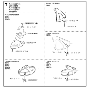 Accessories 5 Diagram and Parts List for 325RDX 20051800001-Current Husqvarna Brush Cutter