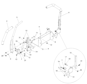 Steering Diagram and Parts List for EZ4624 (968999657)(2008-08) Husqvarna Lawn Mower