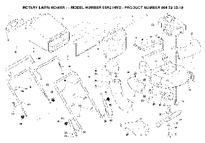 Repair Parts Diagram and Parts List for 55R21HVD (954223210, 532188294)(2004-05) Husqvarna Lawn Mower