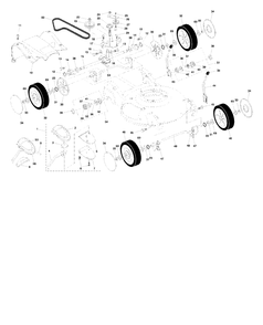 Drive Diagram and Parts List for 55R21HVB (954223210)(2005-01) Husqvarna Lawn Mower