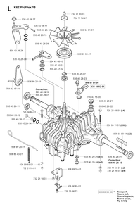 Transmission 2 Diagram and Parts List for PF18 (953522401)(2004-06) Husqvarna Lawn Tractor