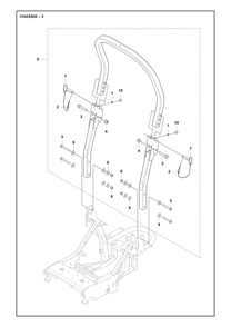 Chassis Diagram and Parts List for P524XEFI  Husqvarna Lawn Tractor